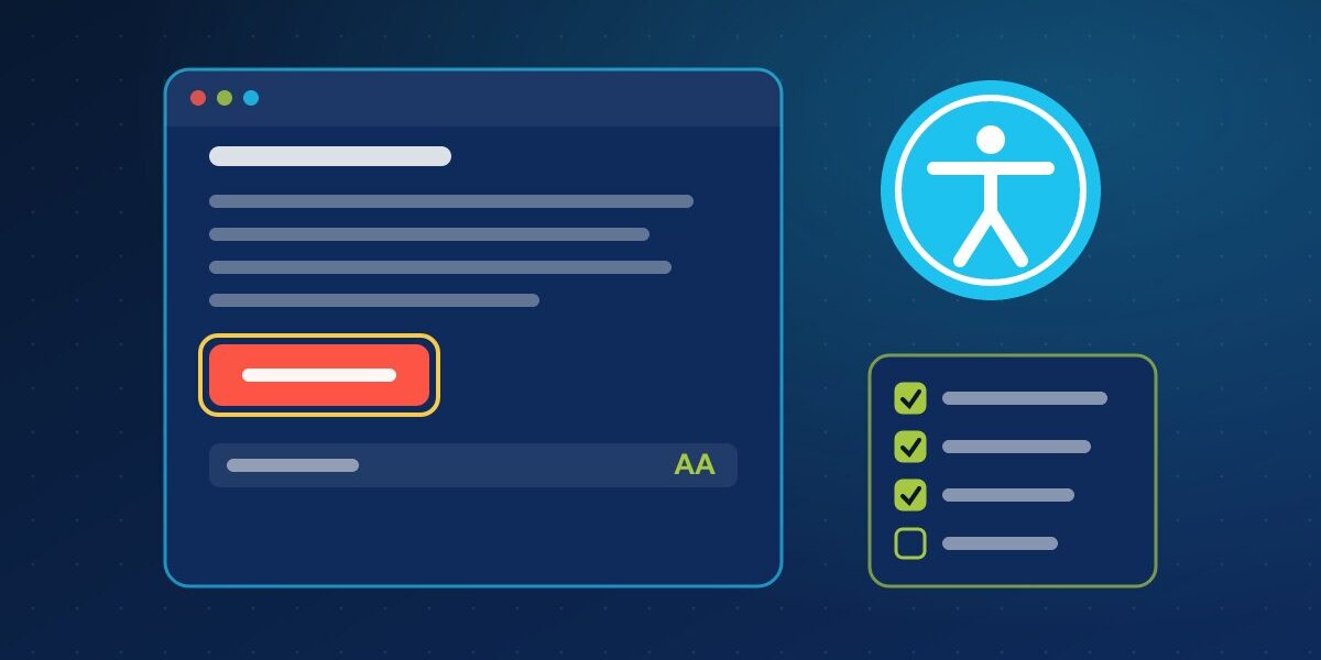 Barrierefreiheit: Website mit Zugänglichkeits-Symbol und Checkliste